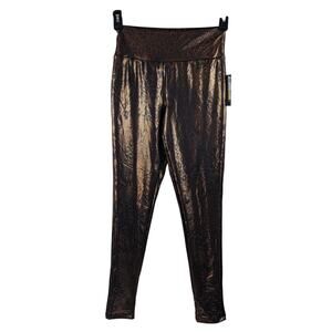 Wild Fable Leggings Metallic Gold Animal Print M High Waisted Wide Waistband New